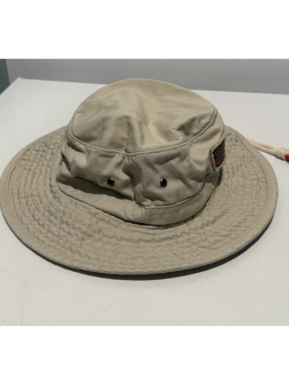 Unisex Dorfman Pacific Co Bucket Hat Size Large Beige Embroidered Philadelphia